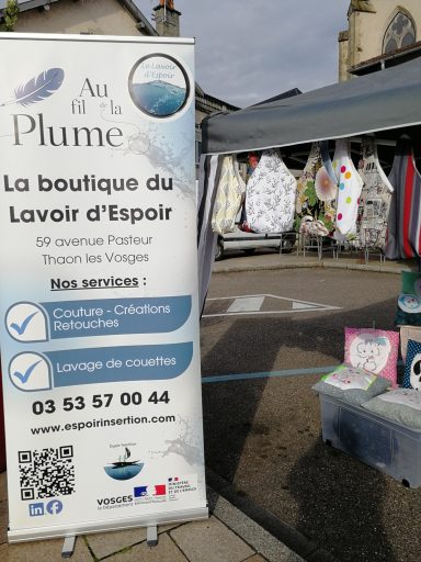 Kakémono réalisé pour Au fil de la plume